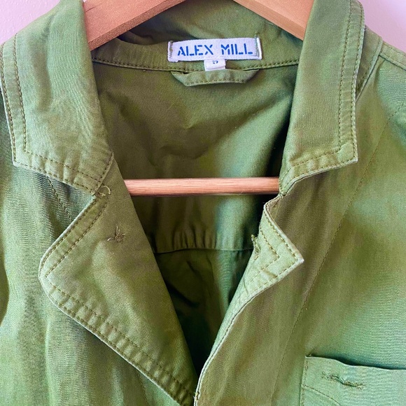 Alex Mill Standard Jumpsuit in Cotton Twill. Army Green. S - Picture 4 of 5